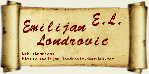 Emilijan Londrović vizit kartica